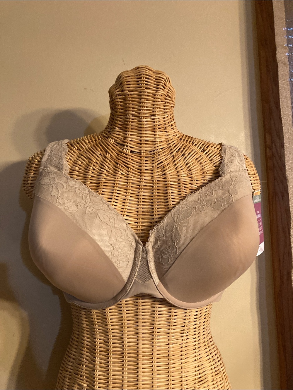 Olga Everyday Support‎ Lace-Trim Full Coverage Bra 38DD NWT